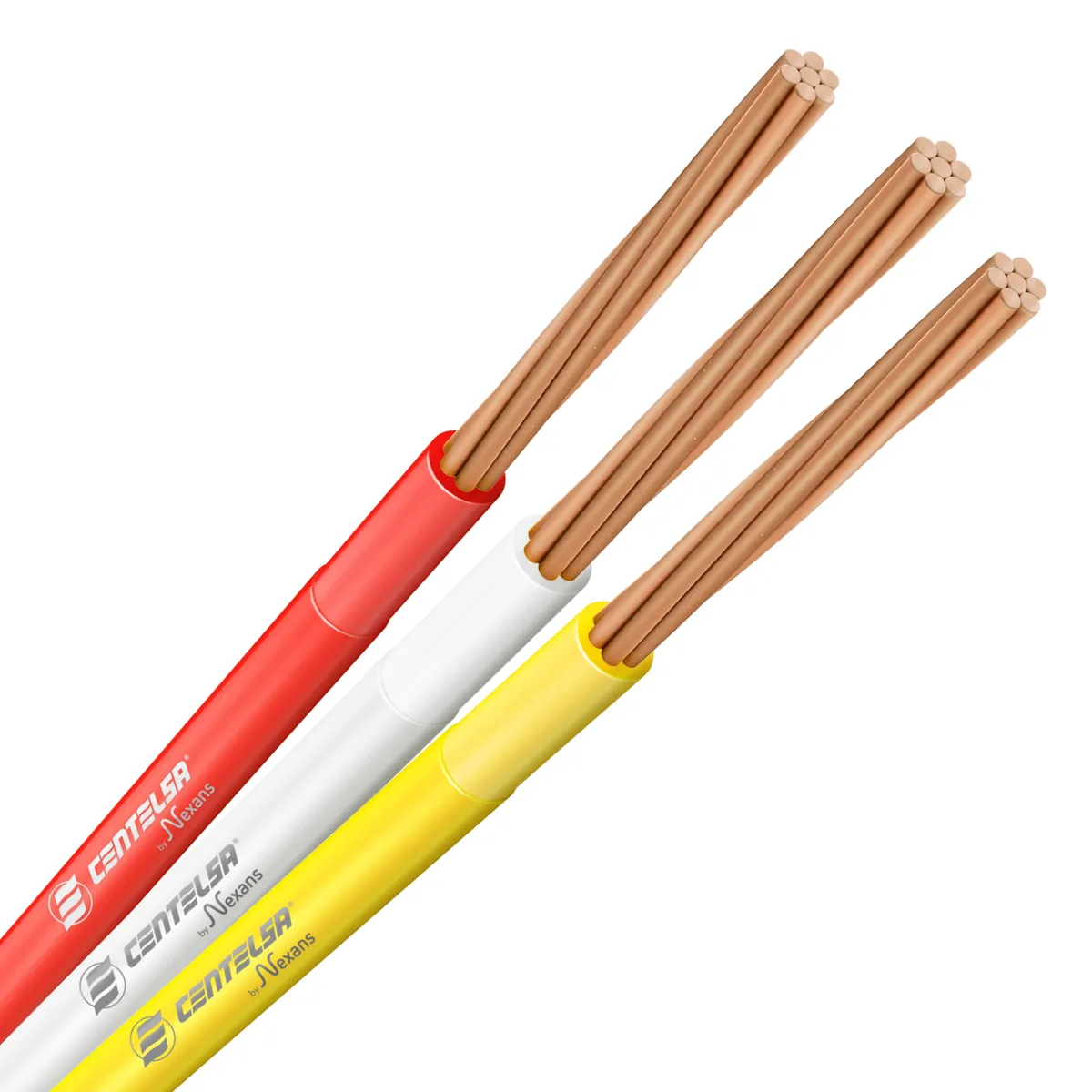 CENTELSA BY NEXANS - Propack 3 Rollos De Cable #12 X 100M Amarillo, Blanco Y Rojo