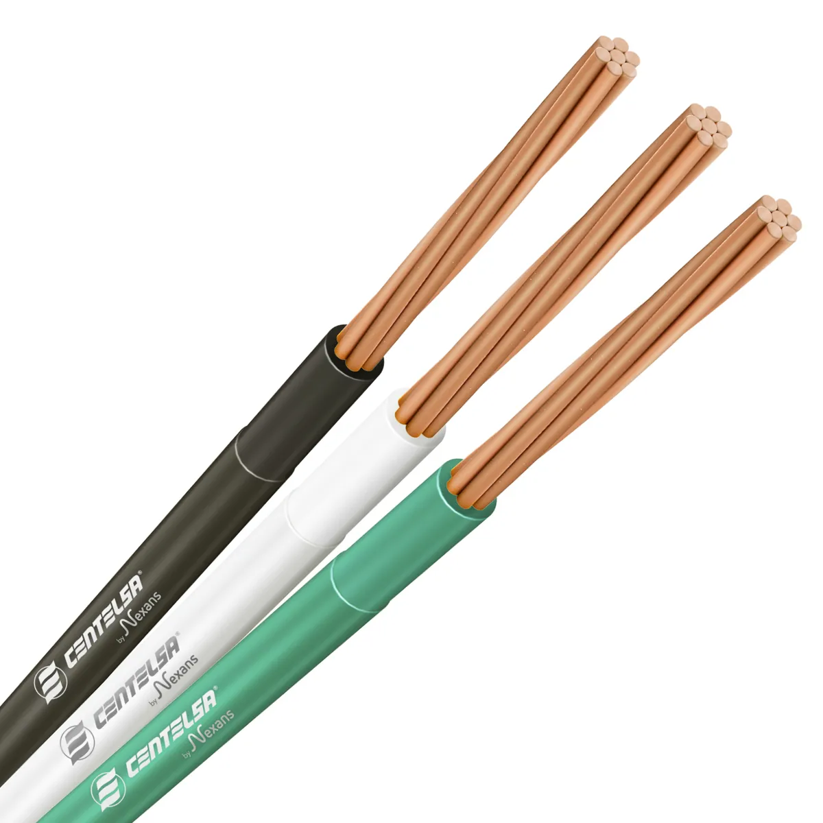 CENTELSA BY NEXANS - Propack 3 Rollos De Cable #12 X 100M Blanco, Negro Y Verde