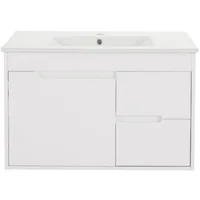 Mueble De Baño Almada 46x80x50cm Blanco Brillante con Lavamanos Sensi Dacqua