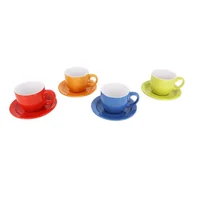 Set De Café 4 Puestos 8 Piezas 290 Cc Colores