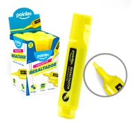 Resaltador Biselado 3 Trazos Amarillo Displ X12