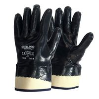 Paquete Por 6 Pares Guante Nitrilsafe Liso Puño Seguridad T8 Steelpro ...