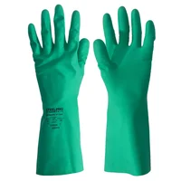 Paquete Por 6 Pares Guante Nitrilsafe Verde 13" 15mil T10 Steelpro