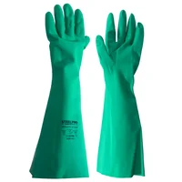 Paquete Por 6 Pares Guante Nitrilsafe Verde 18" 122 Mil T8 Steelpro