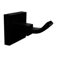 Perchero para Baño Base Cuadrada Negro Mate