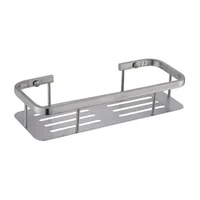 Repisa de Baño Rectangular En Acero Plateada