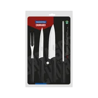 Set Para Asado 4 Piezas 2 Cuchillos+Trinche+Afilador Plenus Tramontina