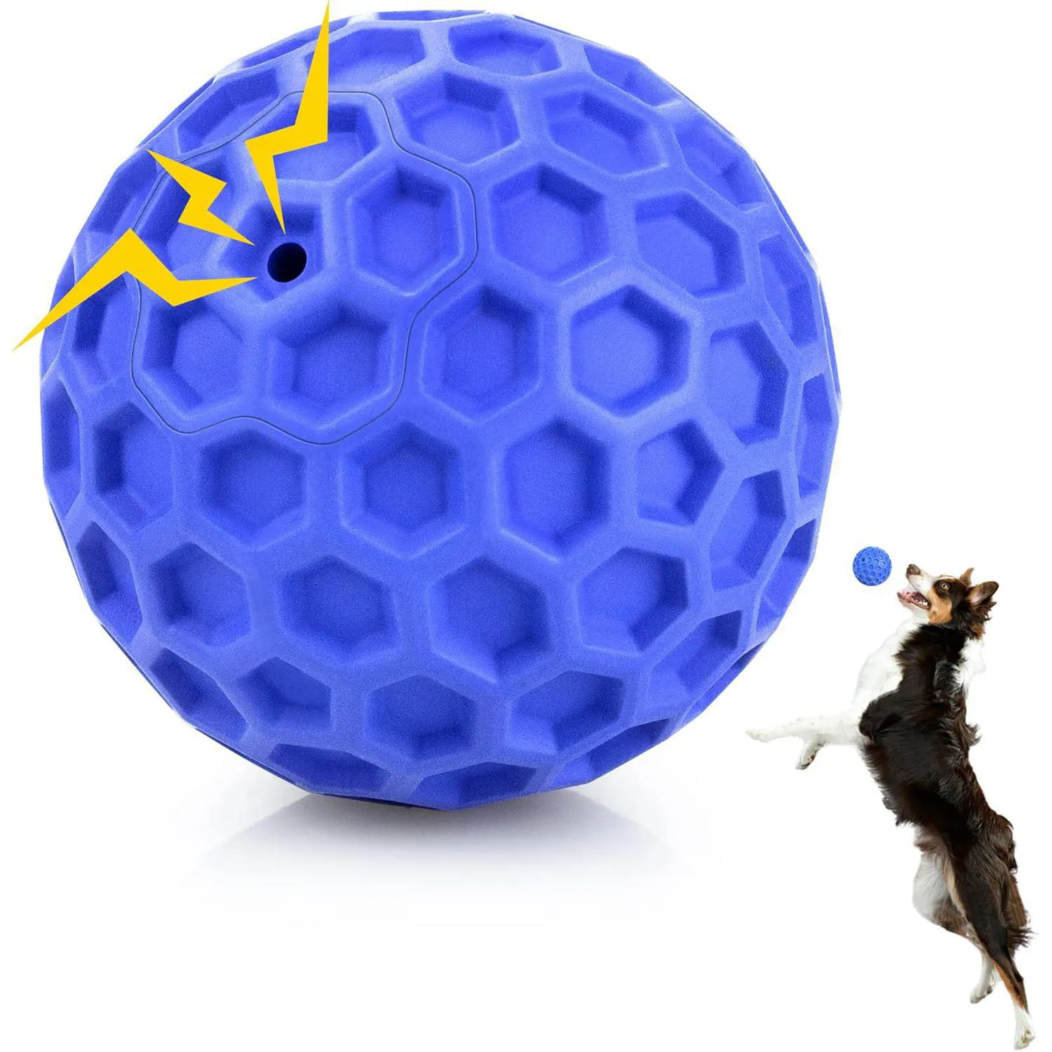 Pelota Chirriante Resistente Para Perros Que Limpia Dientes Y Reduce Ansiedad