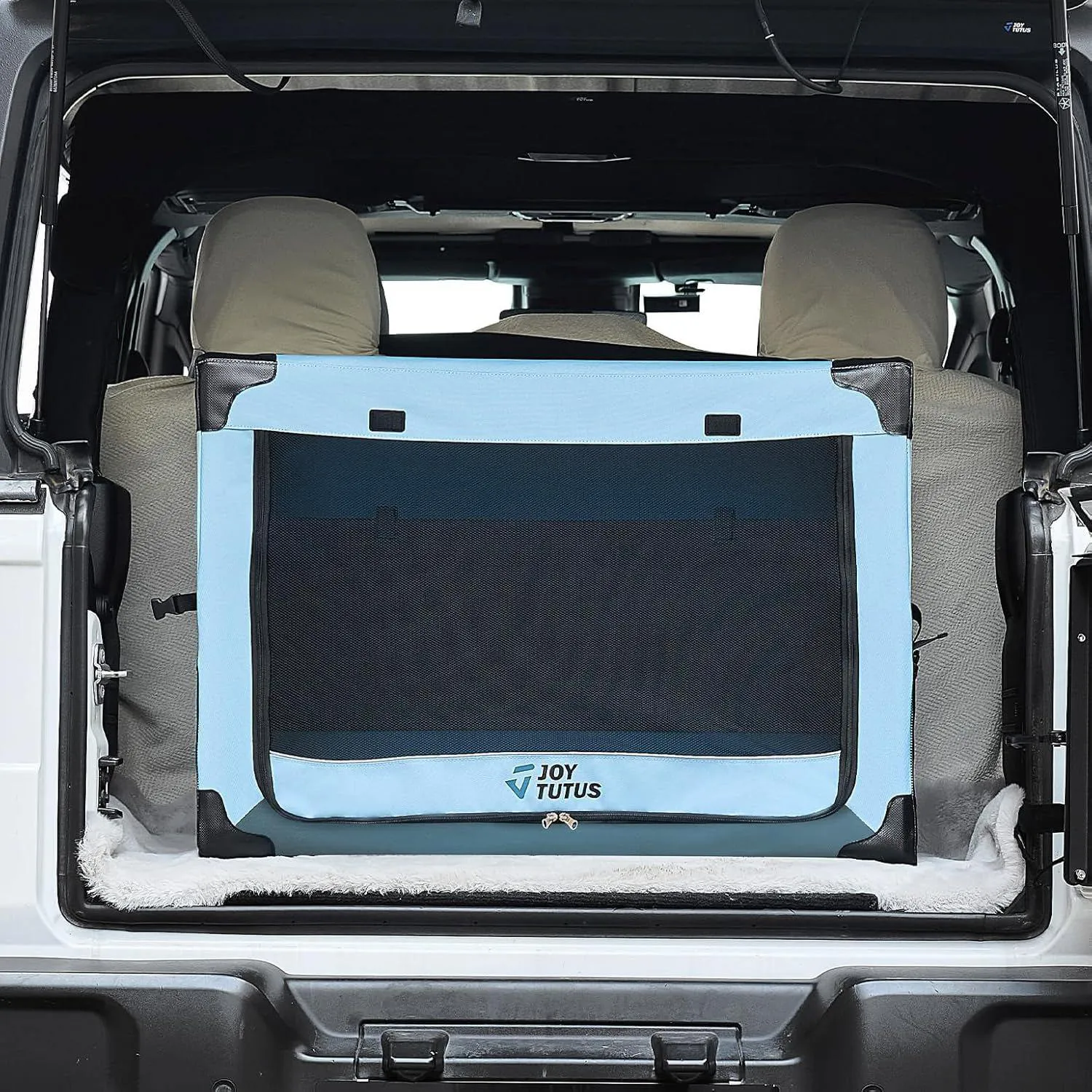 Jaula Plegable para Perros JOYTUTUS Portátil para Viajes y Auto 7