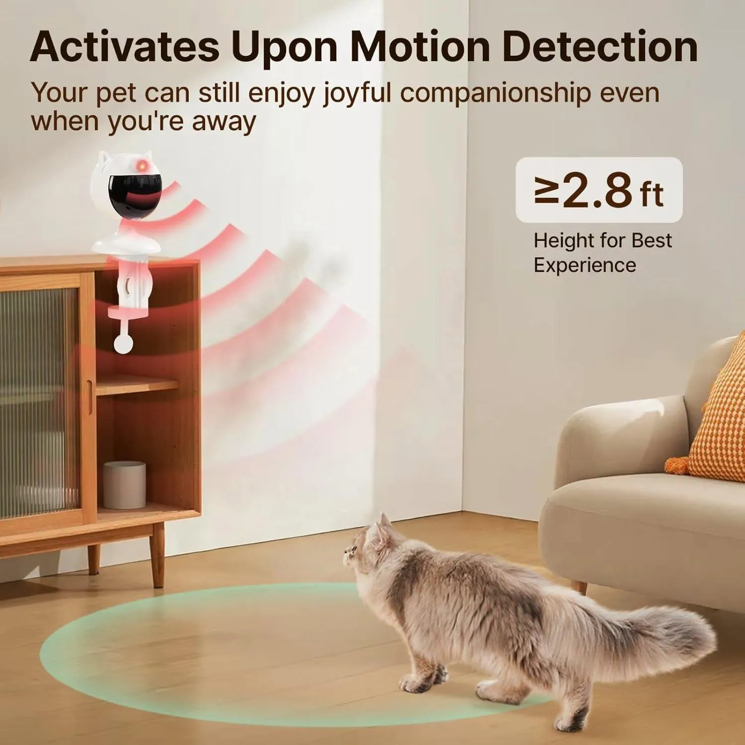 Juguete Láser Inteligente para Gato con Sensor de Movimiento y Recarga Automática 5