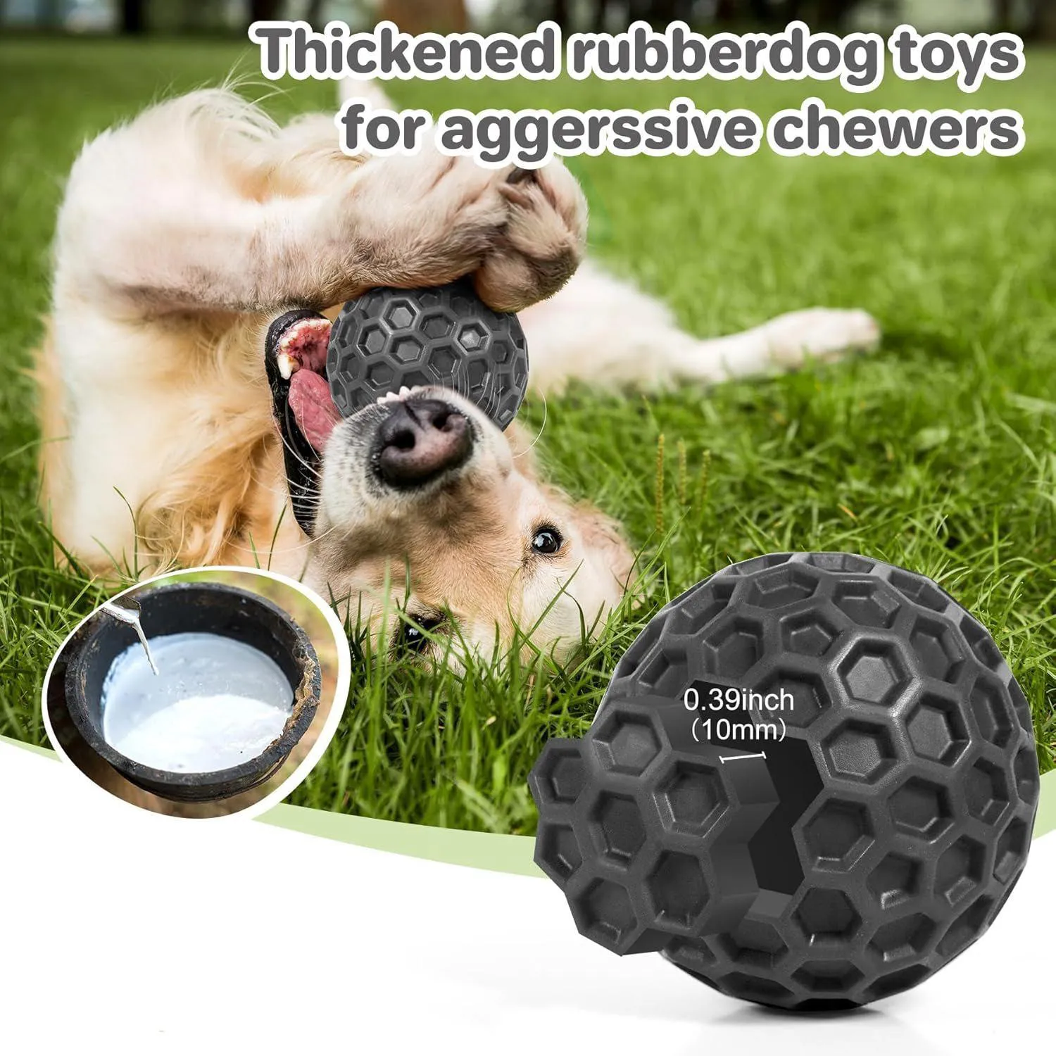 Pelota Chirriante Resistente Para Perros Masticadores Agresivos 3