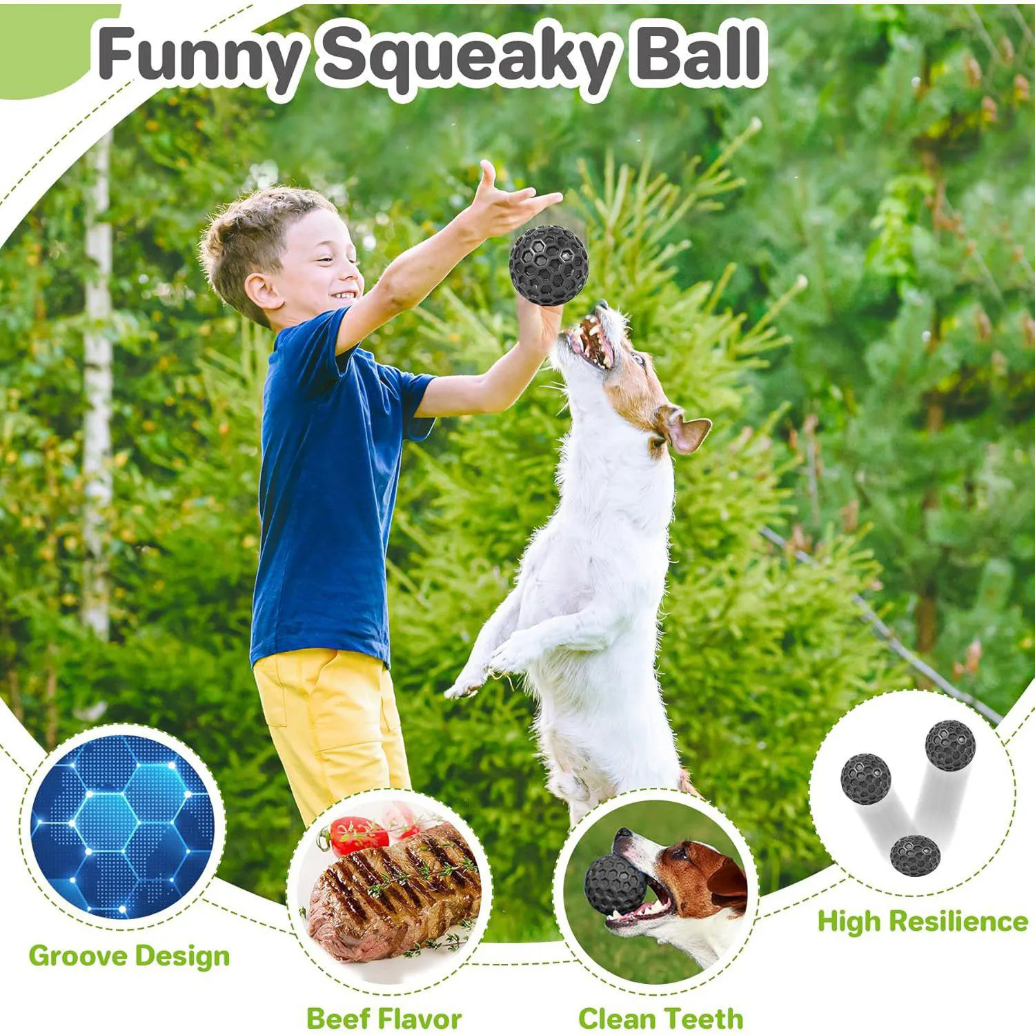 Pelota Chirriante Resistente Para Perros Masticadores Agresivos 4