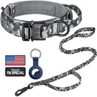 Collar Táctico Ajustable para Perros con Parches