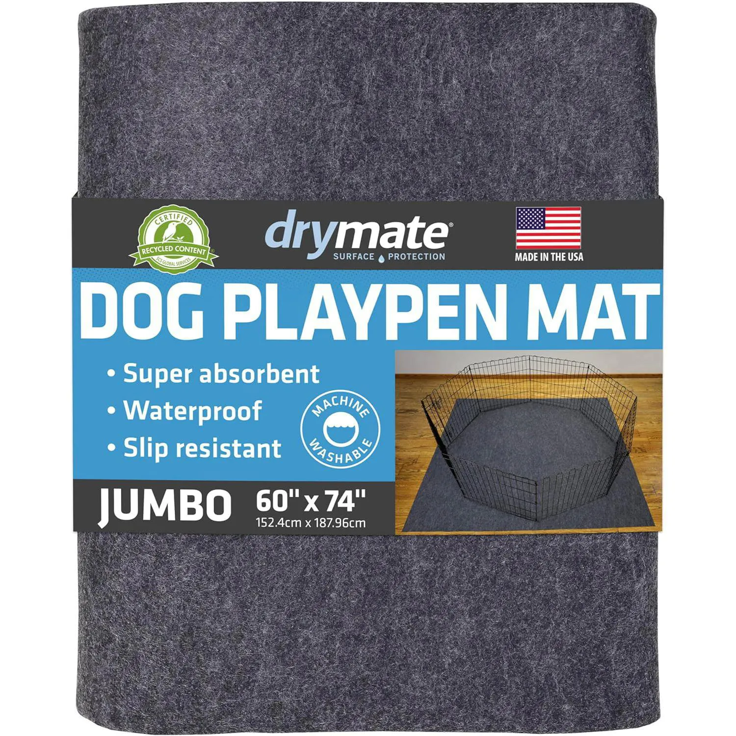 Tapete Lavable para Corral de Perros con Protección Total del Suelo