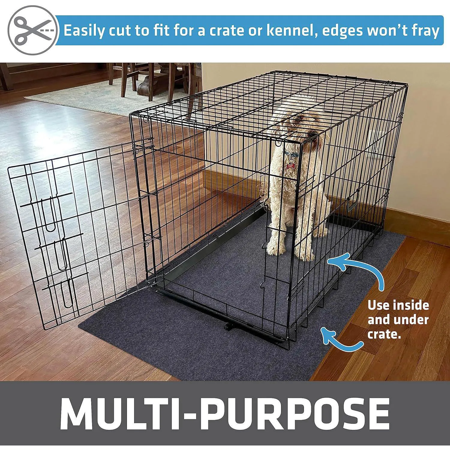 Tapete Lavable para Corral de Perros con Protección Total del Suelo 6