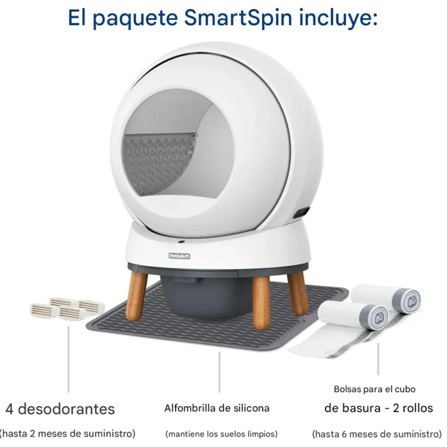 Arenero Automático para Gatos PetSafe ScoopFree SmartSpin con App y Control de Olores 6