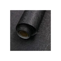 Papel Tapiz Negro Seda Autoadhesivo de 299.7 x 39.8 Centímetros Impermeable