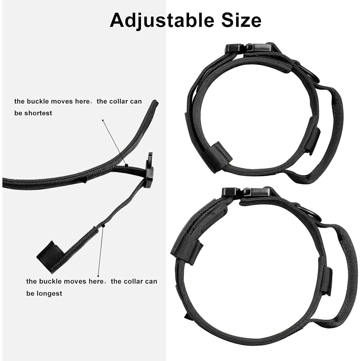 Collar Táctico para Perros Ajustable en Nylon Grande 3
