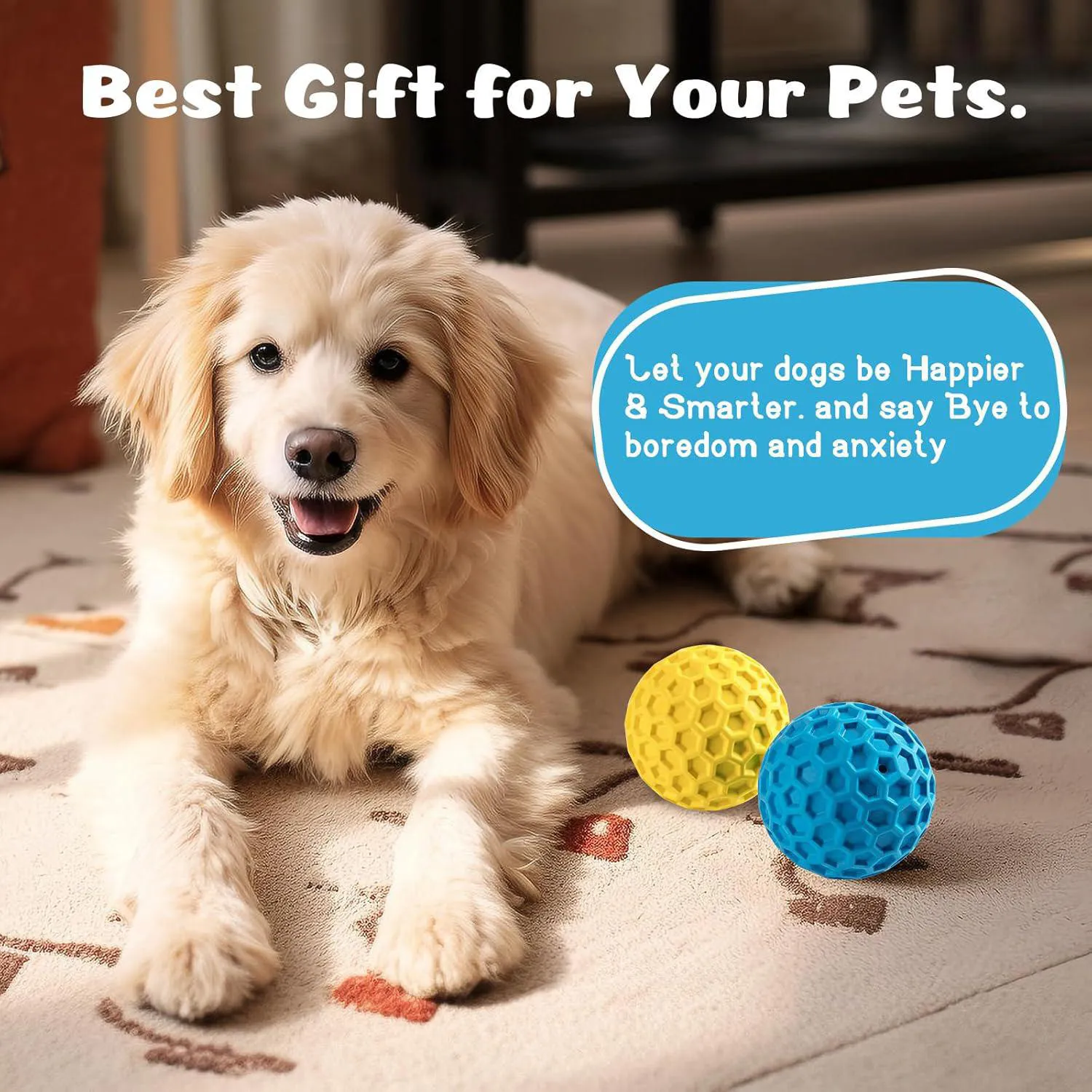Pelotas Chirriantes Para Perros Resistentes Con Goma Natural Paquete De Dos 8