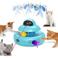 Juguete Automático 4 en 1 para Gato con Mariposa Voladora y Plumas Interactivas