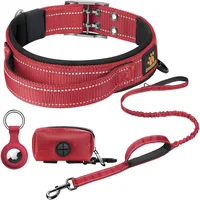 Collar De Perro Ajustable Con Funda Para AirTag Asa Reflectiva Y Dispensador