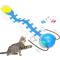 Pelota Interactiva para Gato con Movimiento Rápido y Sonido de Ave Activado por Contacto
