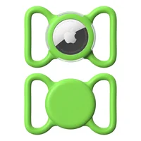 Soporte Verde para Airtag de Mascotas Impermeable Silicona Whoseid