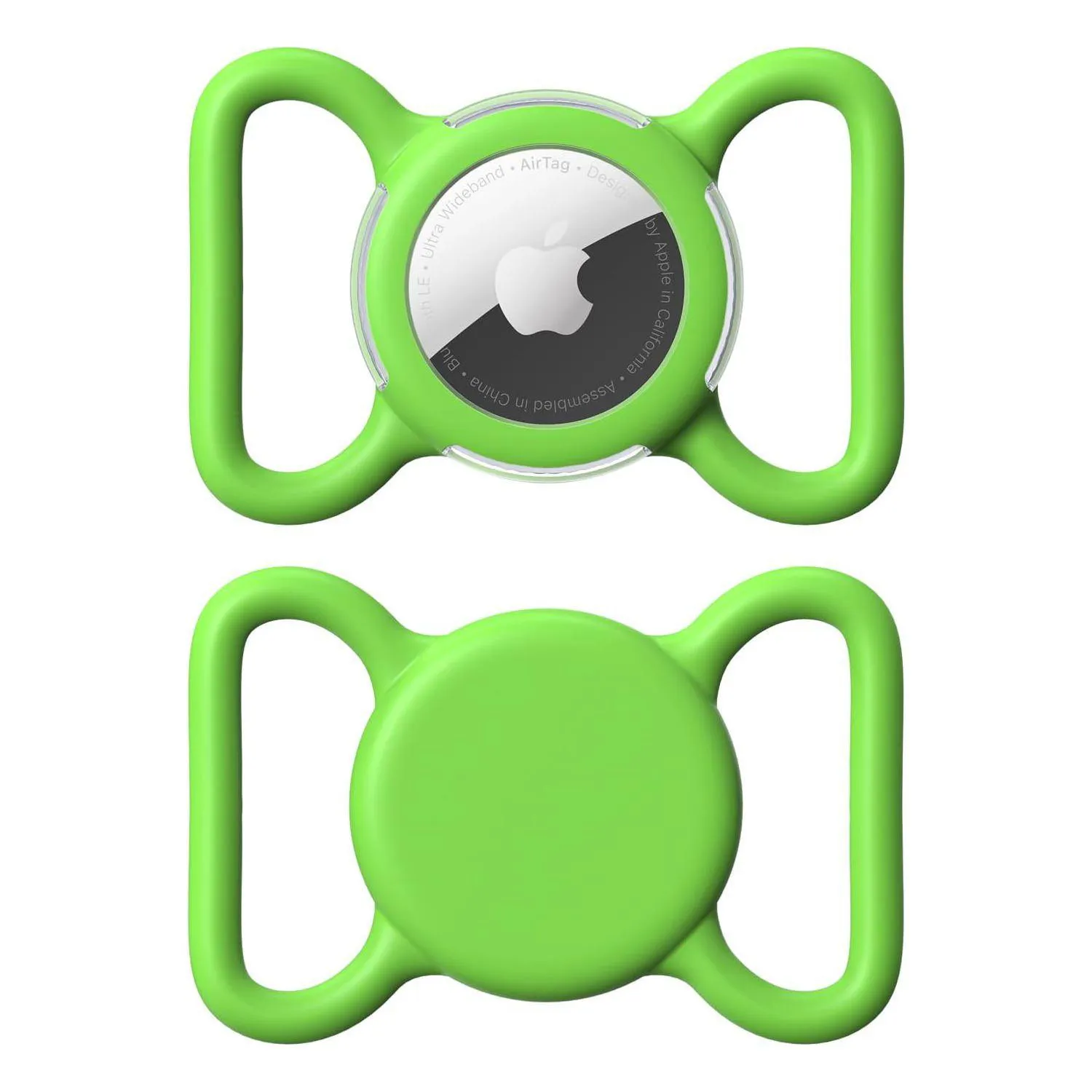 Soporte Verde para Airtag de Mascotas Impermeable Silicona Whoseid