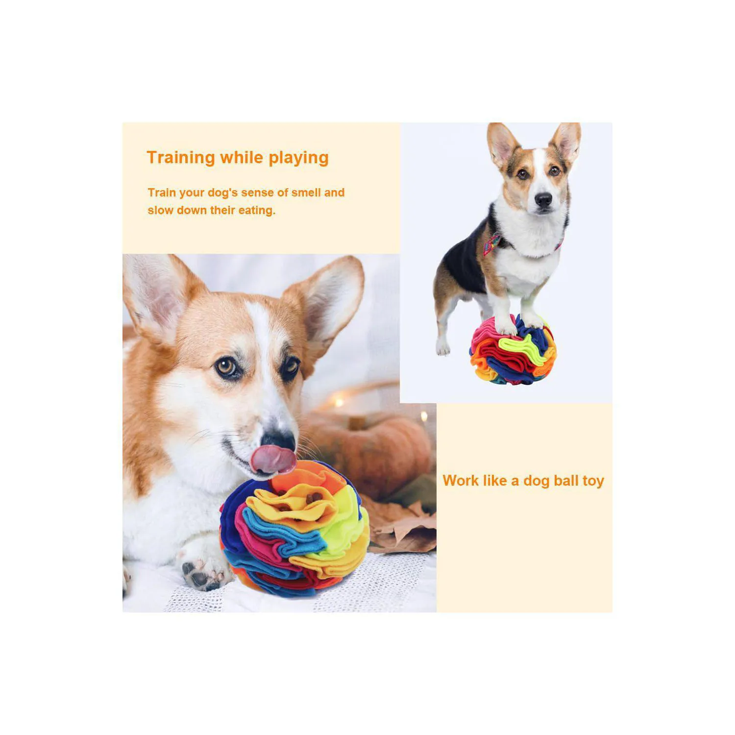 Pelota Interactiva De Olfato Para Perros Pequeños Con Bolsa De Almacenamiento 4