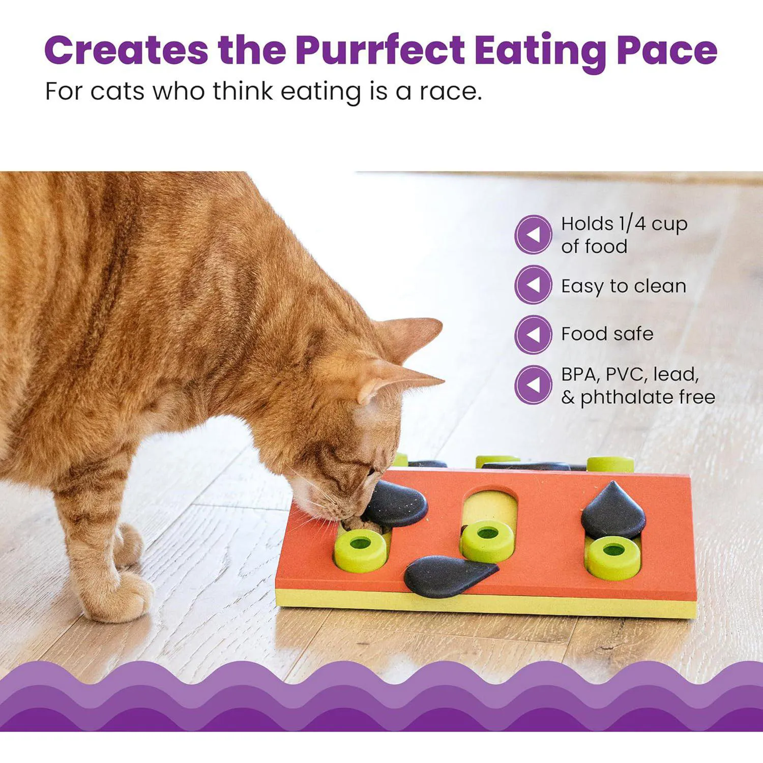 Rompecabezas Interactivo para Gato con Compartimientos para Premios y Alimentación Lenta 4