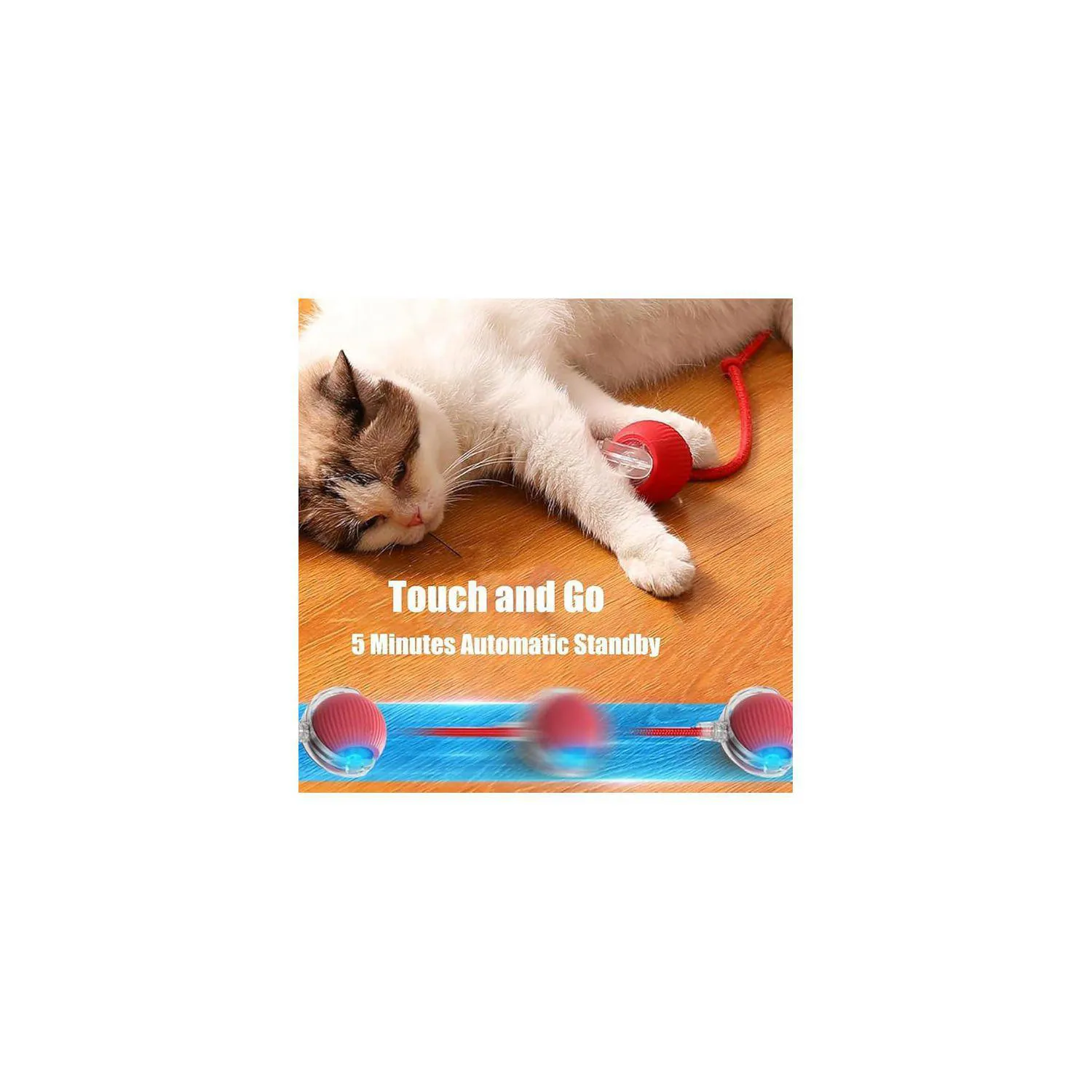 Pelota Interactiva Inteligente Para Perros Y Gatos Con Movimiento Automático 3
