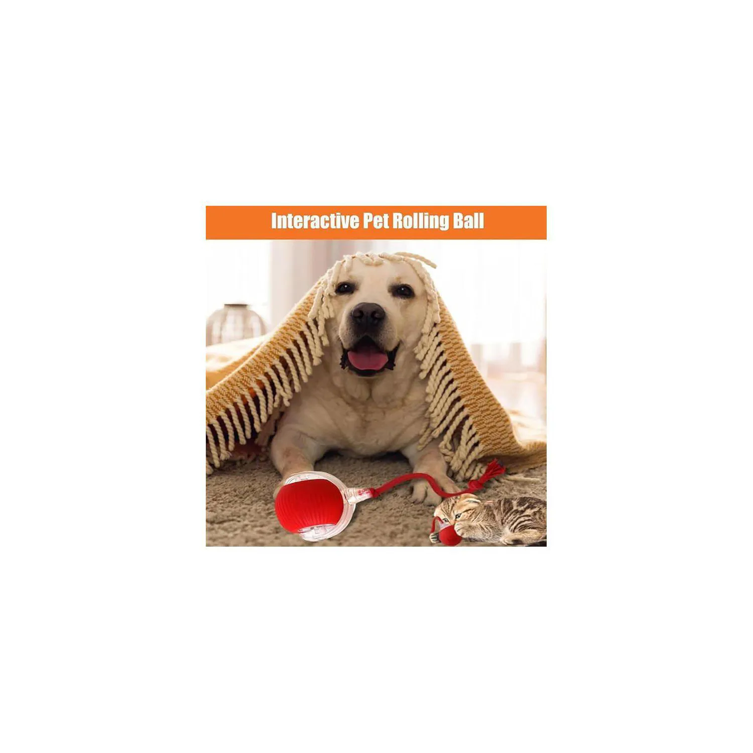 Pelota Interactiva Inteligente Para Perros Y Gatos Con Movimiento Automático 5