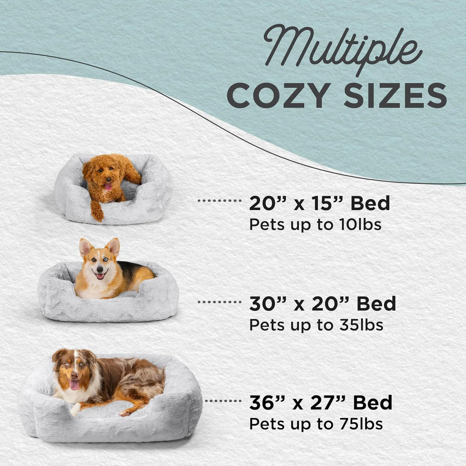 Cama para Perro Calming de Faux Fur Best Friends Mediana 30x20 5