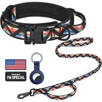 Collar Táctico para Perros Ajustable en Nylon con Parches Resistente