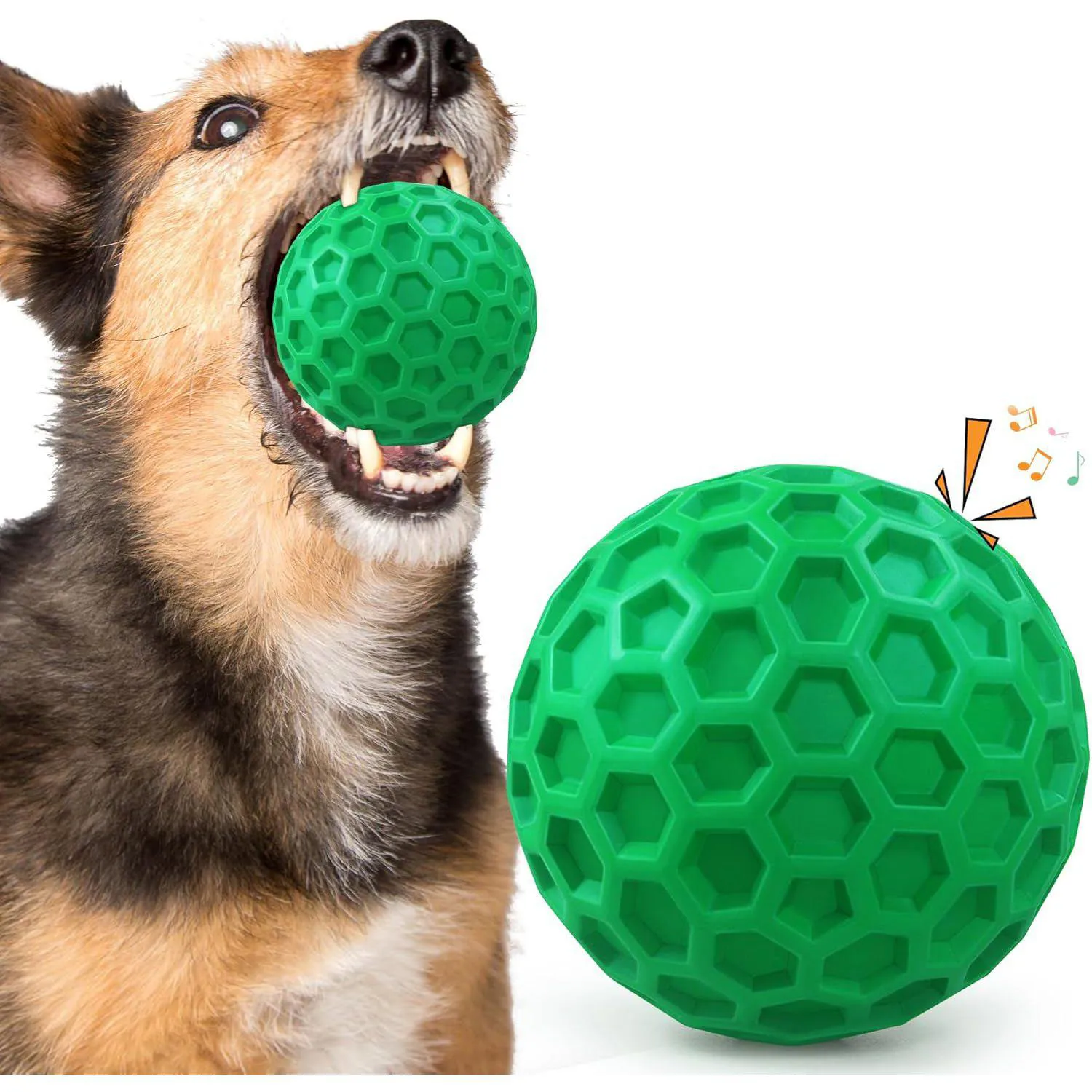 Pelota Chirriante Resistente Para Perros Que Flota Y Reduce Ansiedad