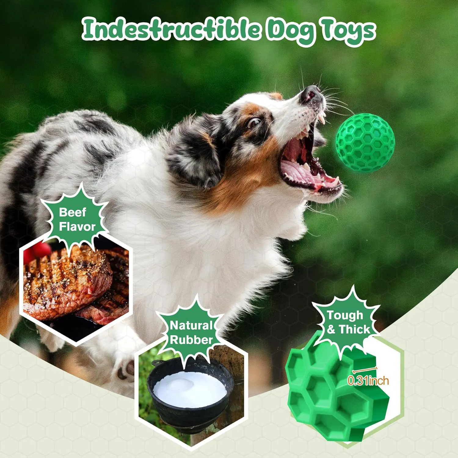 Pelota Chirriante Resistente Para Perros Que Flota Y Reduce Ansiedad 3
