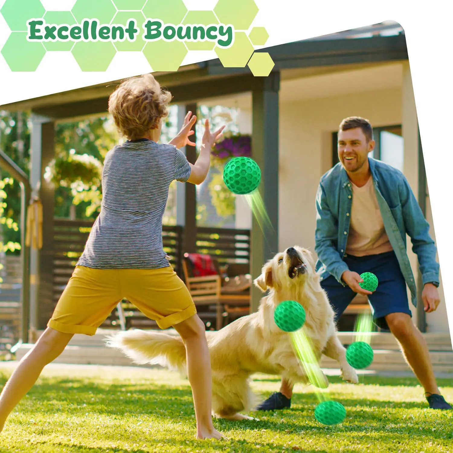 Pelota Chirriante Resistente Para Perros Que Flota Y Reduce Ansiedad 5