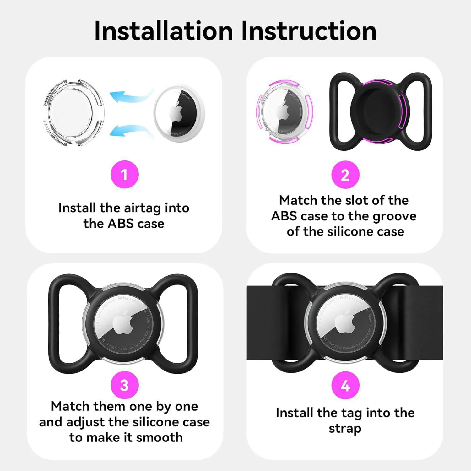 Soporte Impermeable para Perro con Airtag en Silicona y ABS Grande 5