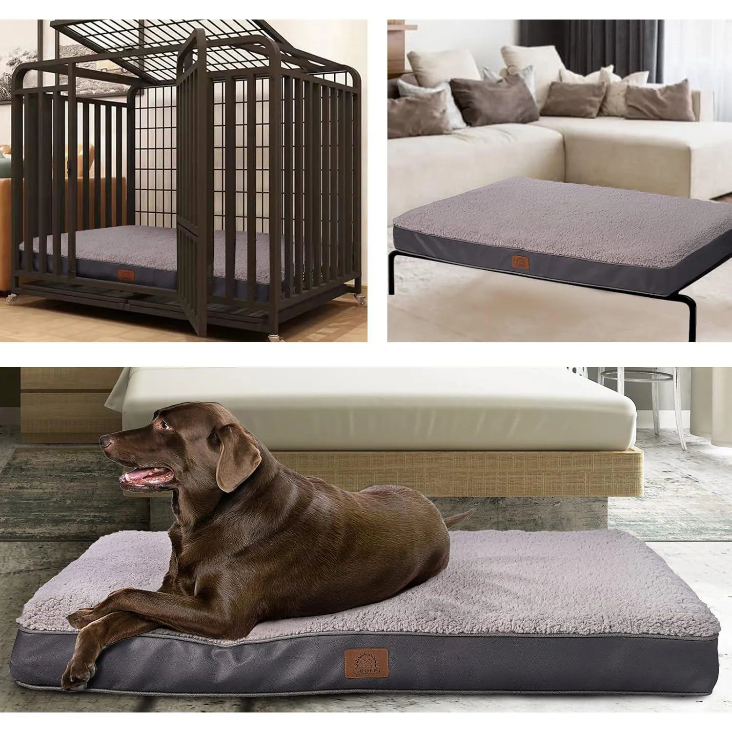 Cama Ortopédica para Perros Grandes Impermeable y Antideslizante 6