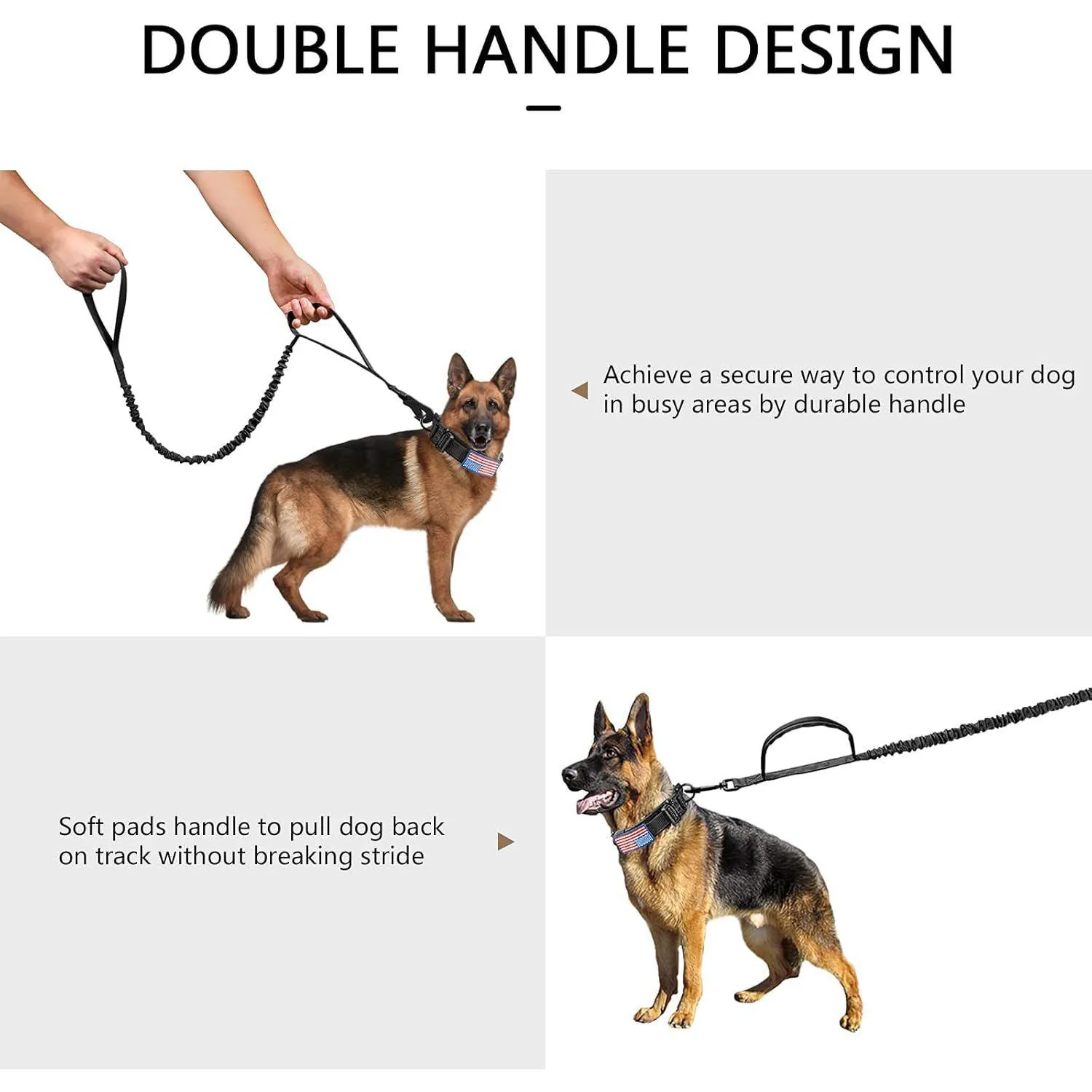 Collar Táctico para Perro Daganxi Ajustable con Asa y Airtag XL 6