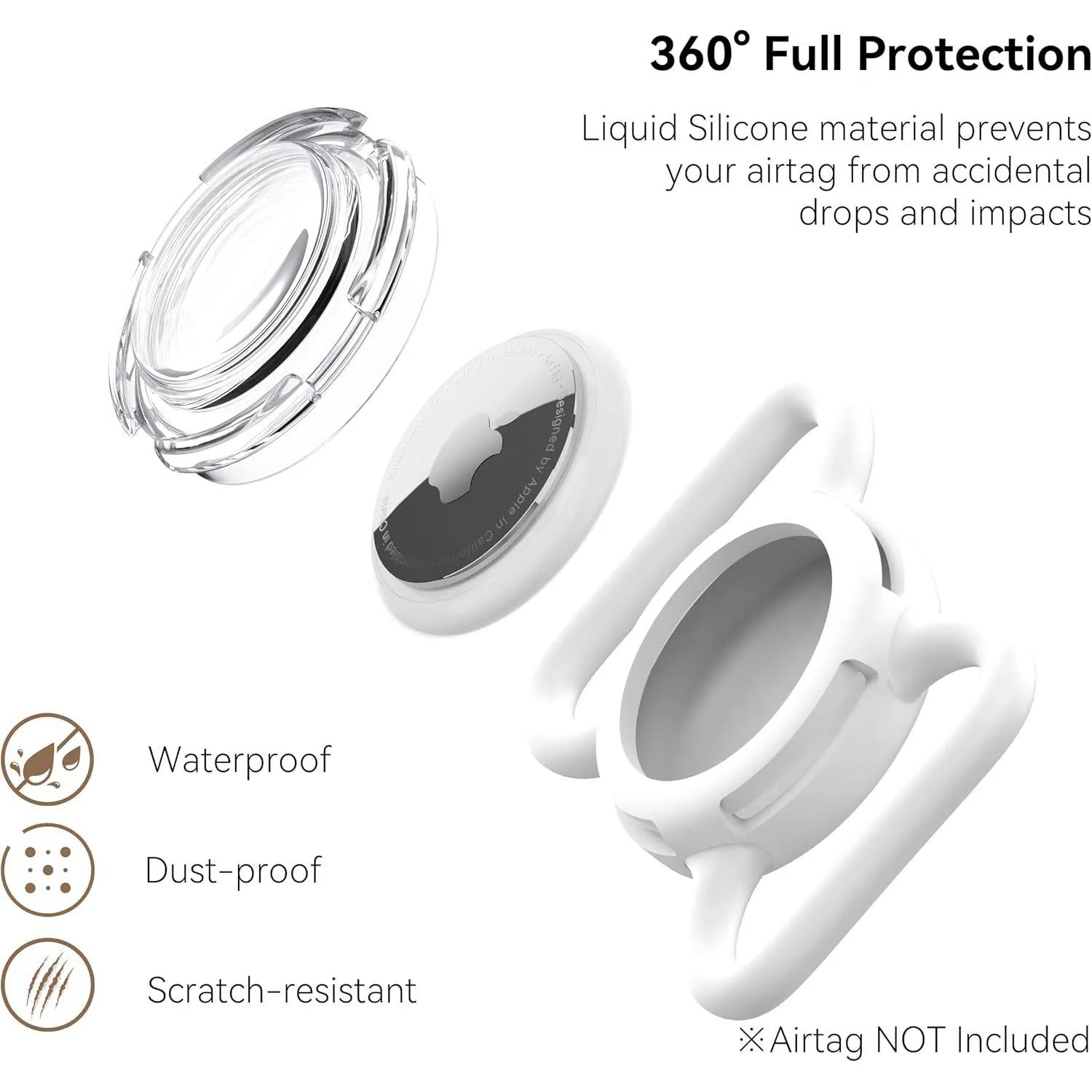 Soporte Impermeable para Airtag en Collar de Perro Fácil de Instalar