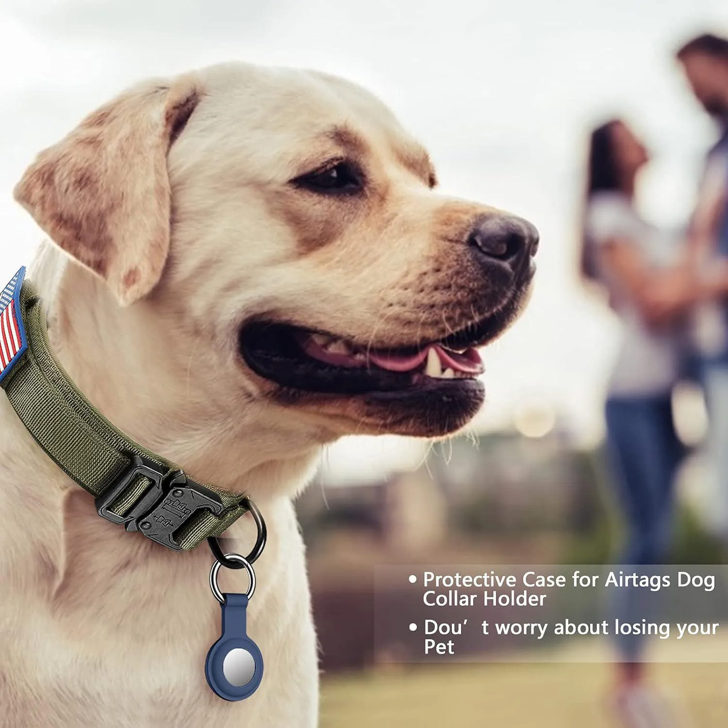 Collar Táctico Ajustable para Perro Daganxi XL con Asa y Parches