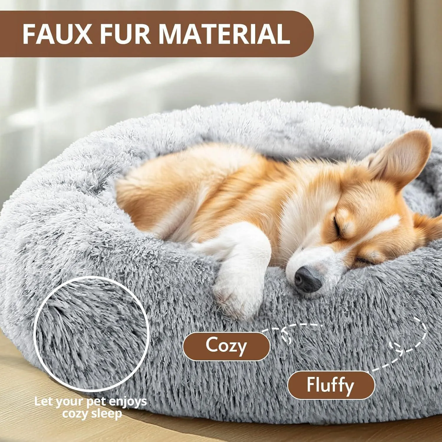 Cama Antiestrés para Perros y Gatos Redonda 20 cm