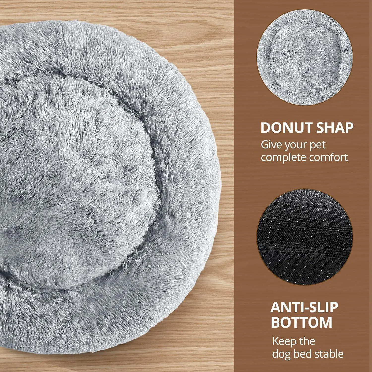 Cama Antiestrés para Perros y Gatos Redonda 20 cm 3