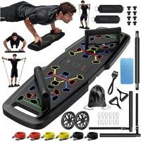 Tabla de Flexiones Gimnasio en Casa Accesorios de Fitness Color Rojo