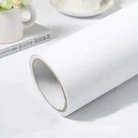 Papel Tapiz Blanco Autoadhesivo 90 cm x 300 cm Textura Mate Removible