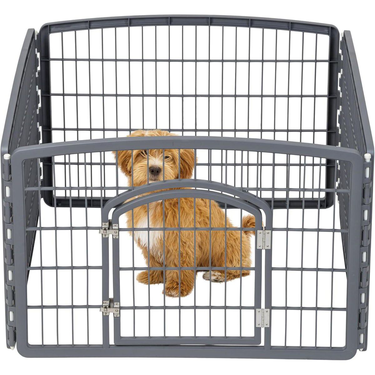IRIS - Corral IRIS USA para Mascotas con Puerta de 4 Paneles de Plástico