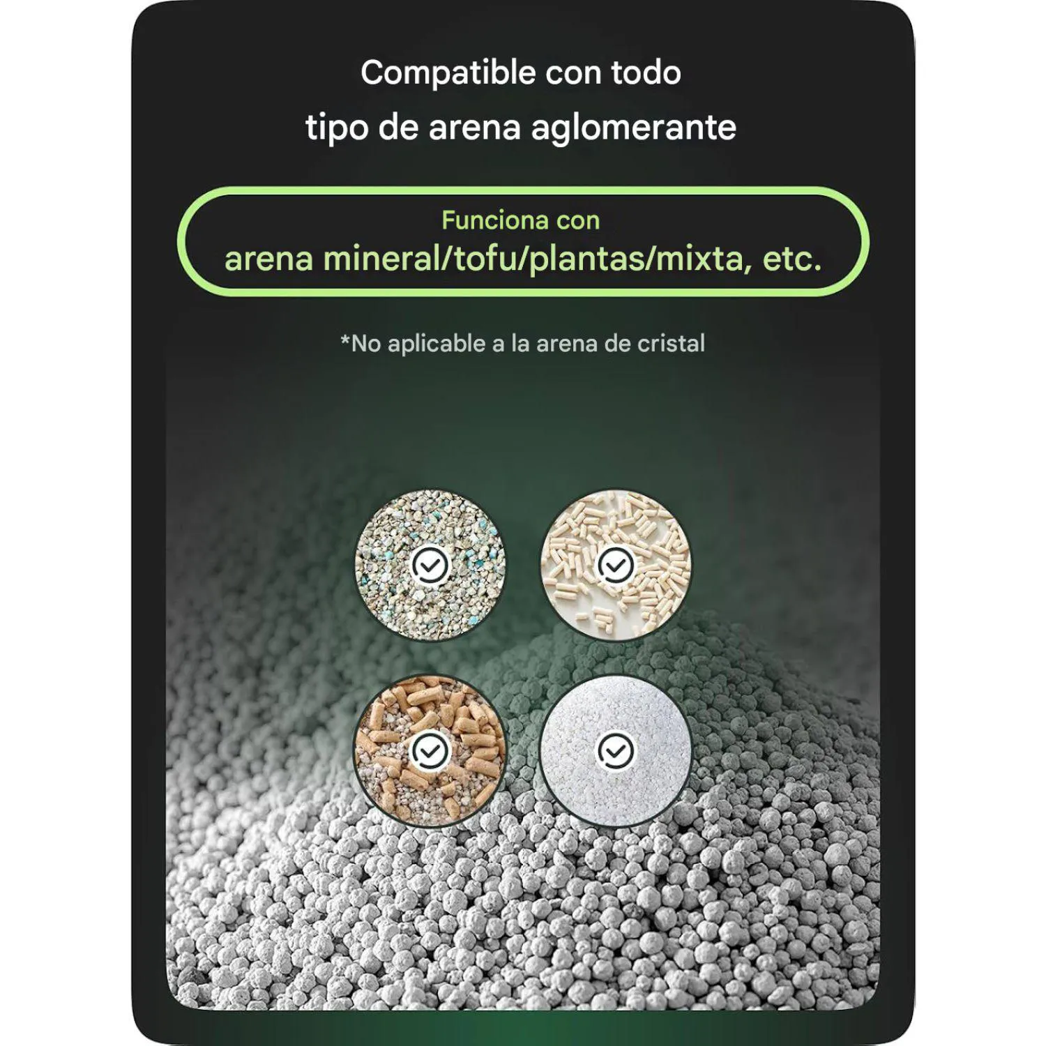 Arenero Automático para Gatos HHOLOVE TYPro 60 L con Control por App y Sistema Manos Libres 7