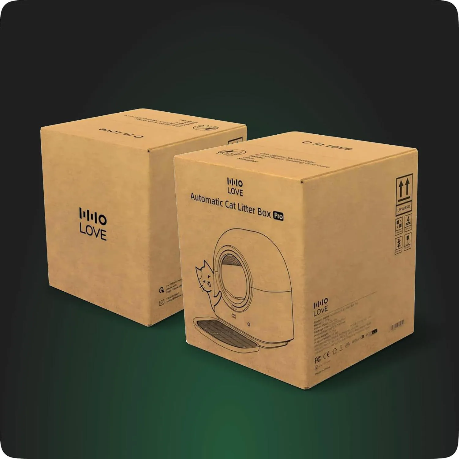 Arenero Automático para Gatos HHOLOVE TYPro 60 L con Control por App y Sistema Manos Libres 9