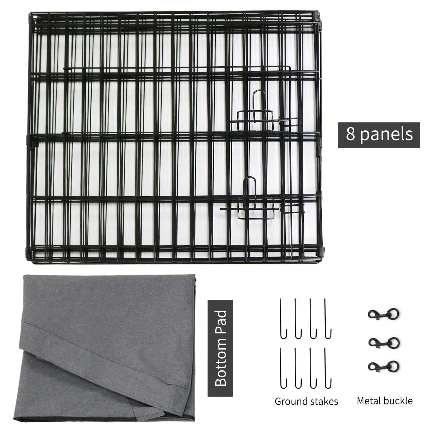 Corral PETIME para Perros de 8 Paneles con Base Impermeable Incluida 4